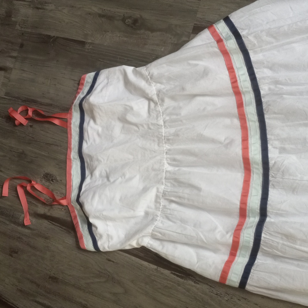 Lane Byrant Fit Flare Ribbon Detail Tiered Maxi Dress Sz 16 - Picture 7 of 14